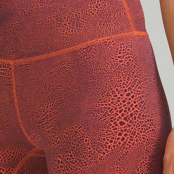 LULULEMON Wunder Train High-Rise Crop 23" Size 6 Crackle Glaze Vintage Orange - Picture 3 of 9